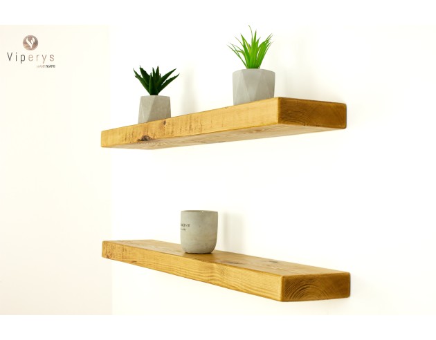 Étagère flottante rustique en épicéa – 14,5 × 4,5 cm