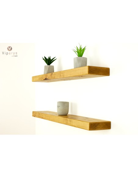 Étagère flottante rustique en épicéa – 14,5 × 4,5 cm