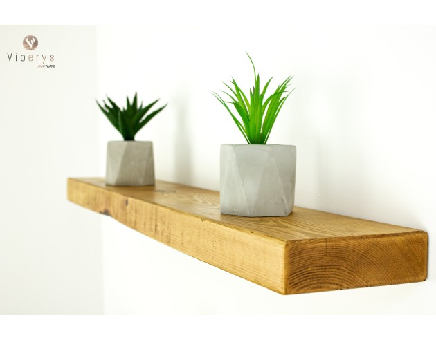 Étagère flottante rustique en épicéa – 14,5 × 4,5 cm