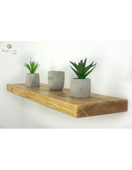 Étagère flottante rustique en épicéa – 22 × 4,5 cm