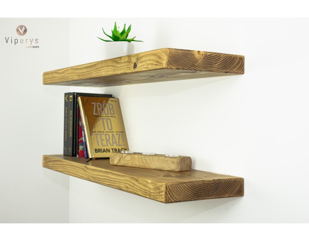 Étagère flottante rustique en épicéa – 22 × 4,5 cm