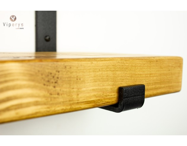 Étagère murale en épicéa sur équerres inversées – 22 × 4,5 cm