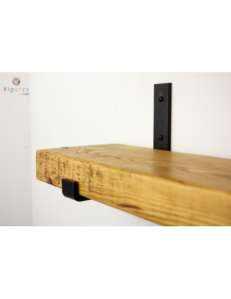 Étagère murale en épicéa sur équerres inversées – 22 × 4,5 cm