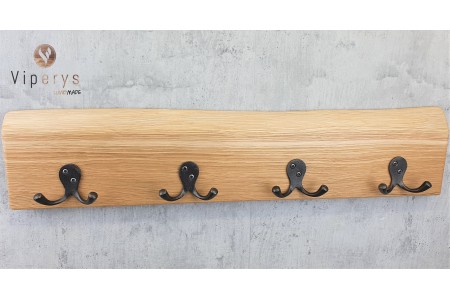 Live Edge Garderobe aus Eiche 2