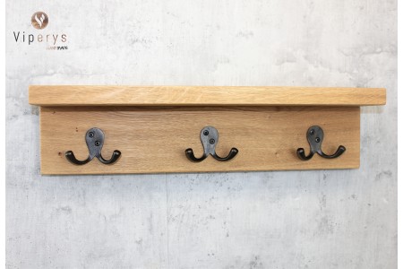 Oak coat rack with shelf 2