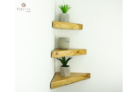 Rustic corner shelf