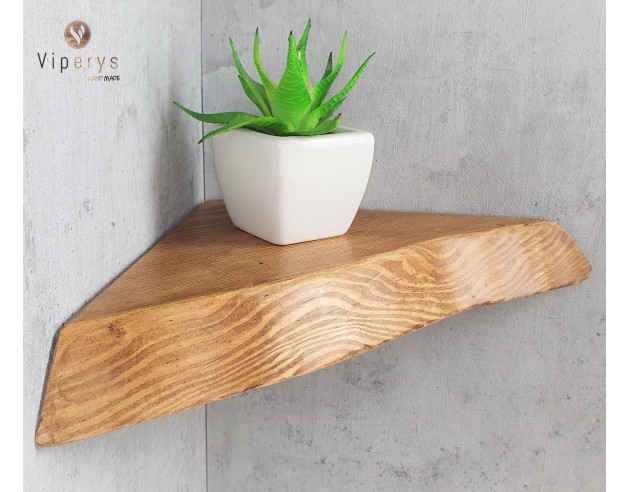 Live edge Rustic corner shelf Live edge Rustic corner shelf