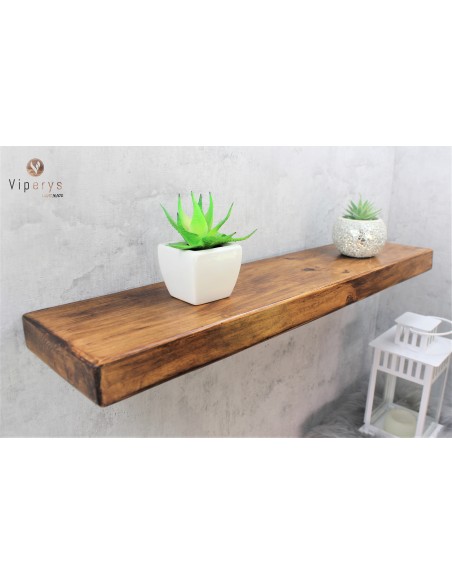 Étagère flottante rustique en épicéa – 17 × 4,5 cm