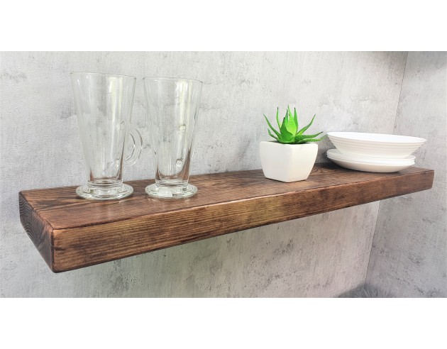Étagère flottante rustique en épicéa – 17 × 4,5 cm