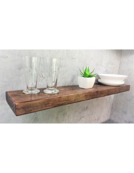 Étagère flottante rustique en épicéa – 17 × 4,5 cm