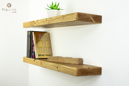 Étagère flottante rustique en épicéa – 17 × 4,5 cm 2