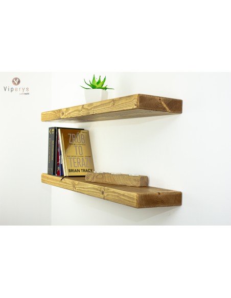 Étagère flottante rustique en épicéa – 17 × 4,5 cm