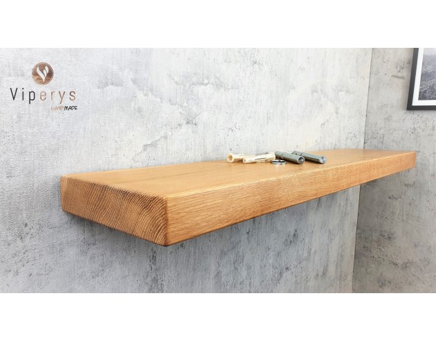 Étagère flottante en chêne massif – 15 × 4 cm