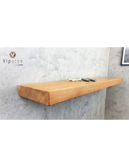 Étagère flottante en chêne massif – 25 × 4 cm