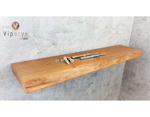 Natural Live edge Floating Oak Shelf... Natural Live edge Floating Oak Shelf...