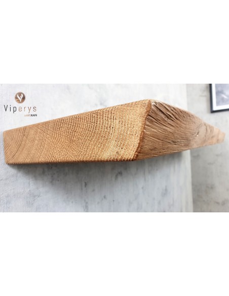 Étagère flottante en chêne à bord naturel 15 × 4 cm