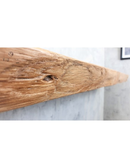 Étagère flottante en chêne à bord naturel 30 × 4 cm
