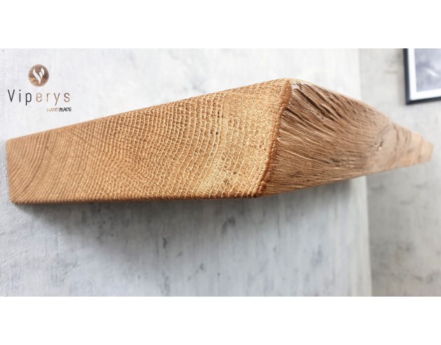 Étagère flottante en chêne à bord naturel 30 × 4 cm
