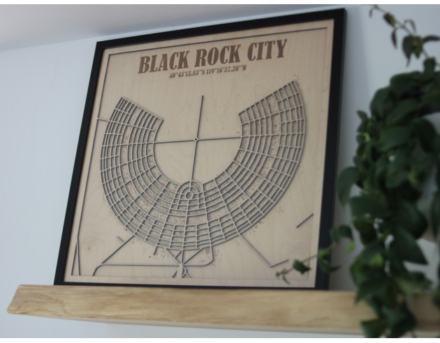 3D Wooden City Map with Epoxy & Black... 3D Wooden City Map with Epoxy & Black...