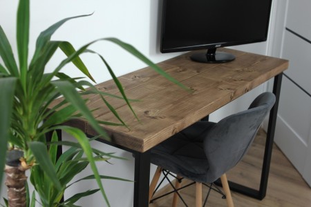 Rustykalne Biurko z metalowymi nogami w stylu LOFT 2