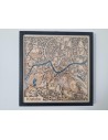 black frame wooden 3d map
