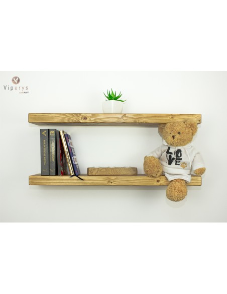 Étagère flottante rustique en épicéa – 30 × 4 cm