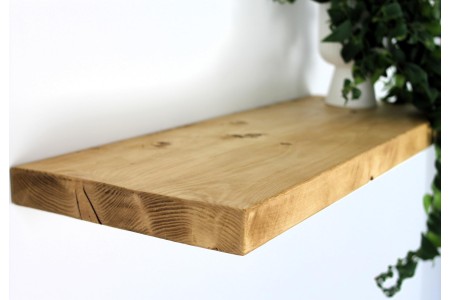 Étagère flottante rustique en épicéa – 30 × 4 cm 2