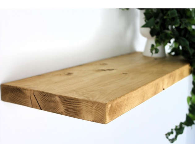 Rustic floating shelf 30 cm deep
