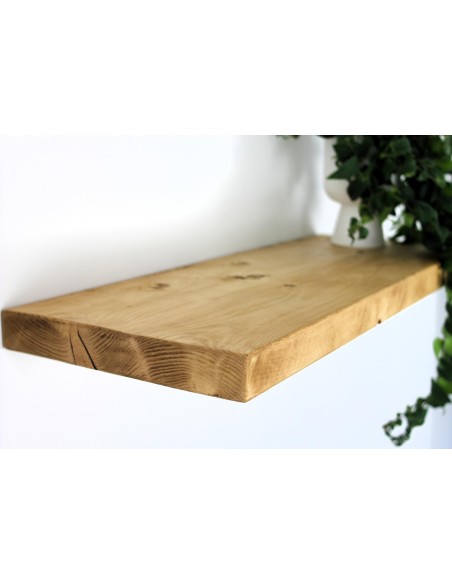 Étagère flottante rustique en épicéa – 30 × 4 cm