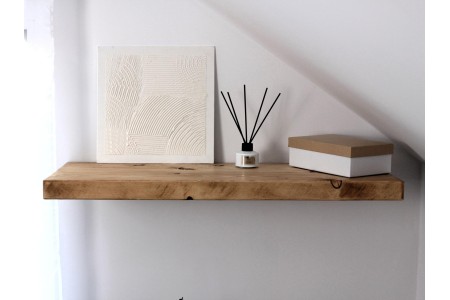Rustic floating shelf 30 cm deep 2