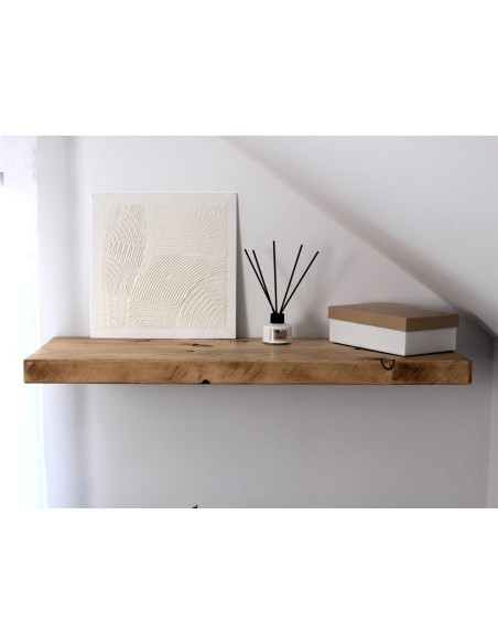 Étagère flottante rustique en épicéa – 30 × 4 cm