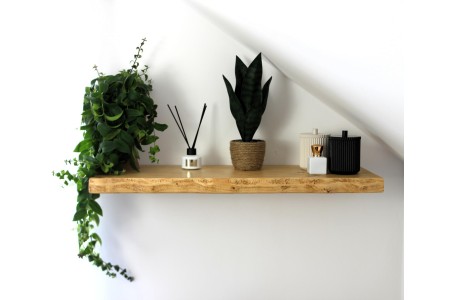 Rustic floating shelf live edge 30cm 2