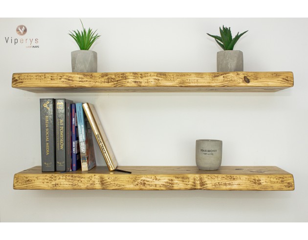 Live Edge Rustic floating shelves...