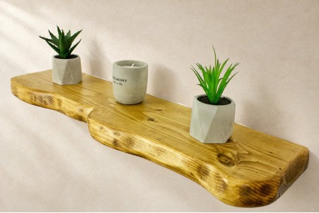 Extra Live edge Rustikale schwebende Regale 22 cm x 4,5 cm