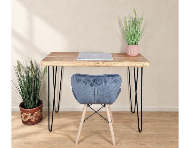 Live edge Rustic Desk with Hairpin legs