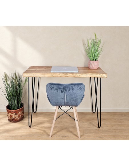 Live edge Rustic Desk with Hairpin legs
