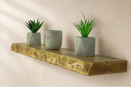 Rustykalna półka lewitująca z oflisem 22 cm × 4,5 cm
