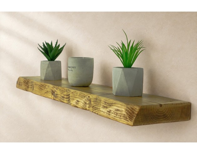 Rustykalna półka lewitująca z oflisem 22 cm × 4,5 cm