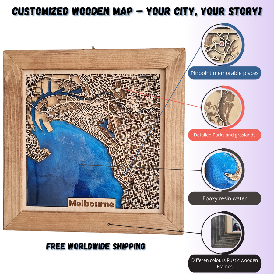 3D Wooden Map — Black Rock City