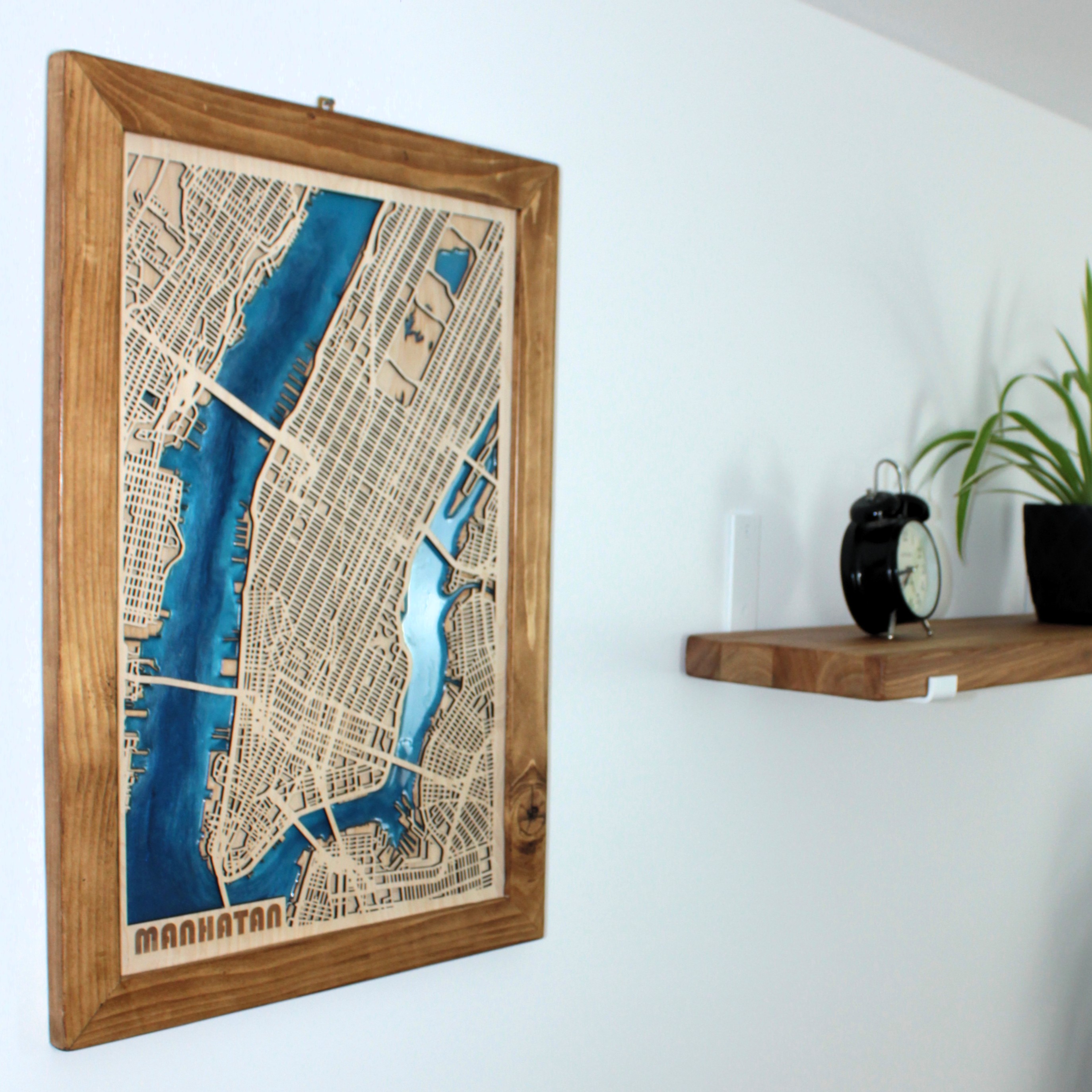 Elegant Washington DC 3D map displayed as a wedding gift